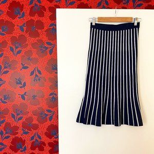 Michael Michael Kors Navy Pinstripe Stretch Skirt